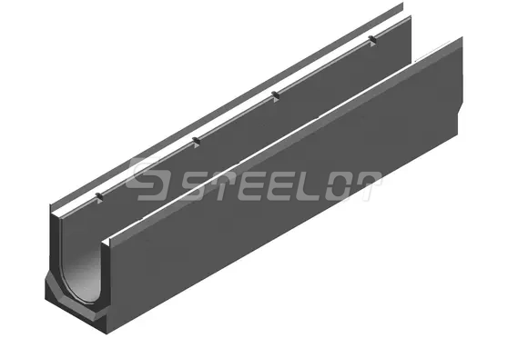 Лотки бетонные водоотводные SteePro DN100 с вертикальным выпуском