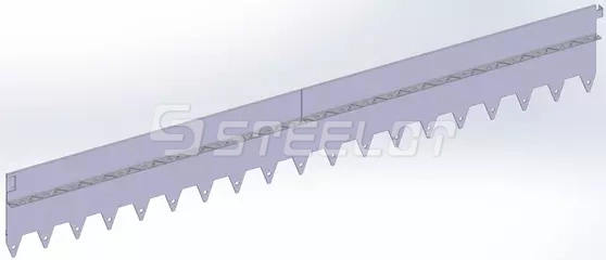 Разделитель-бордюр T-образный 1200-175-21,6-1,5, AISI 304