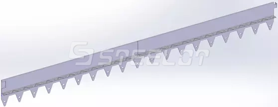 Разделитель-бордюр T-образный 1200-120-21,6-2, AISI 304