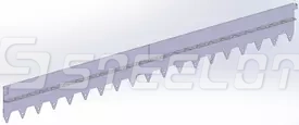 Разделитель-бордюр T-образный 1200-155-21,6-2, AISI 304