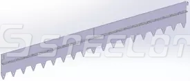 Разделитель-бордюр T-образный 1200-170-21,6-2, AISI 304