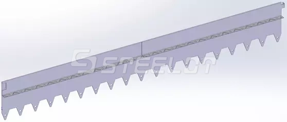 Разделитель-бордюр T-образный 1200-170-21,6-2, AISI 304