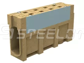 Моноблок полимербетонный ревизионный с полимербетонной решеткой SteeBlock DN110 H260, кл. F900