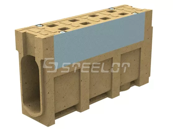 Моноблок полимербетонный ревизионный с полимербетонной решеткой SteeBlock DN110 H260, кл. F900