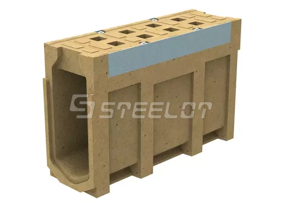 Моноблок полимербетонный ревизионный с полимербетонной решеткой SteeBlock DN150 H310, кл. Е600