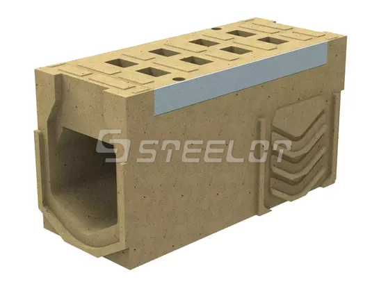 Моноблок полимербетонный ревизионный с полимербетонной решеткой SteeBlock DN200 H330, кл. F900